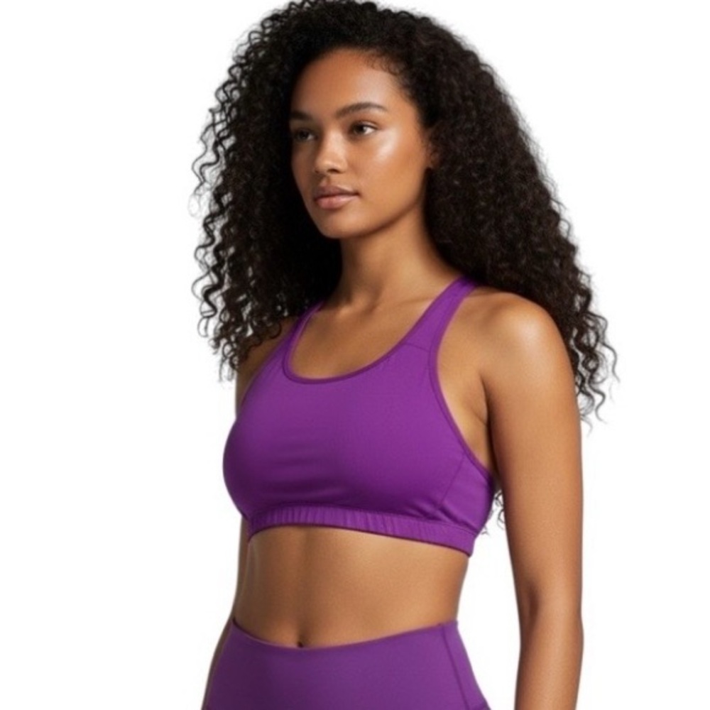 Athleta Woman’s Purple Racerback Sports Bra size Small